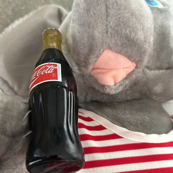 Vintage 1993 Coca Cola Elephant Plush Stuffed Animal Toy 8" - Picture 5 of 6